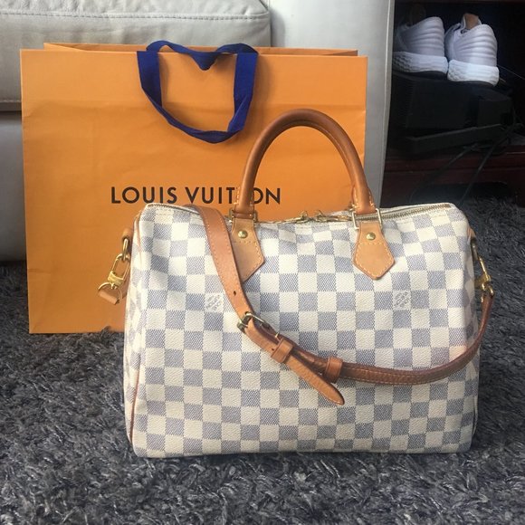 Louis Vuitton Handbags - Louis Vuitton Speedy Bandouliere 30 Azur